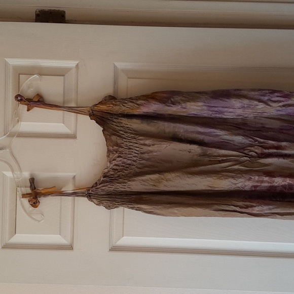 Vintage hippie boho tie dye maxi dress bohemian Retro - Picture 2 of 5